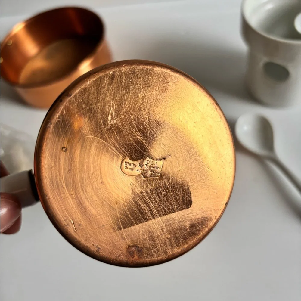 Old Dutch Copper Fondue Pot Set Taiwan - Picture 2 of 4